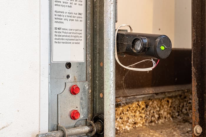 Garage door safety sensor